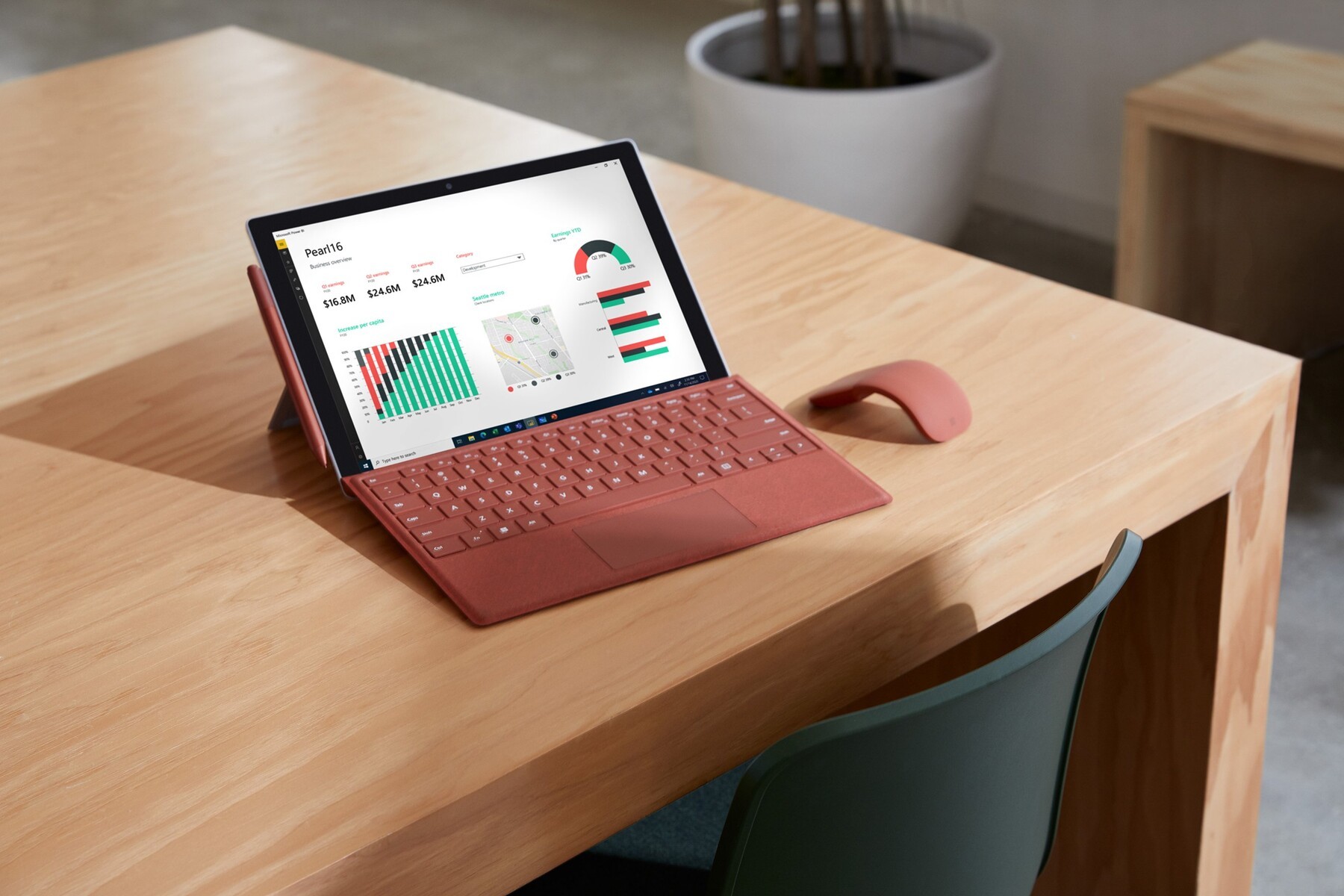 Màn hình của Surface Pro 7 Plus mang tới cho người trải nghiệm chất lượng hiển thị sắc nét